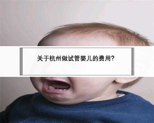 关于杭州做试管婴儿的费用？